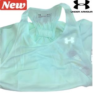 🛑CLEARANCE‼️ 🆕 Under Armour light blue 🩵HeatGear® Streaker 2.0 Racerback